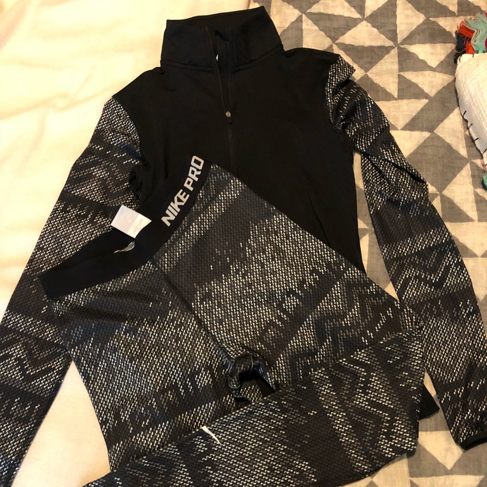 Nike pro size small running tights and jacket